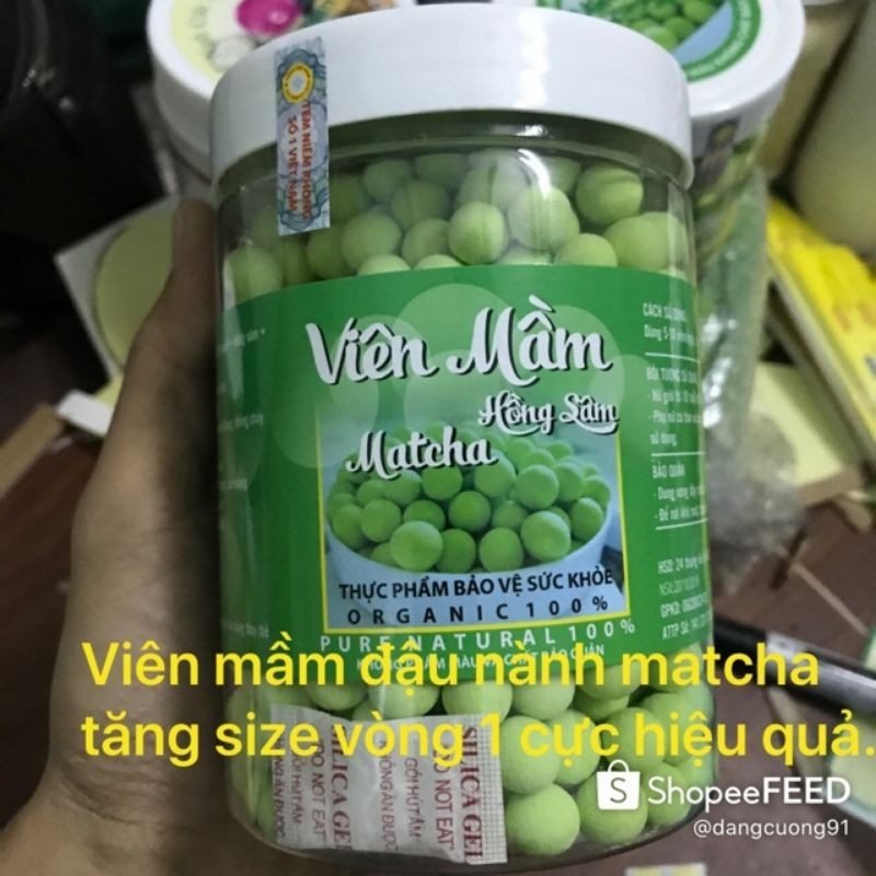 Viên mầm hồng sâm collagen hộp 500g đẹp da tăng cường hocmon nữ