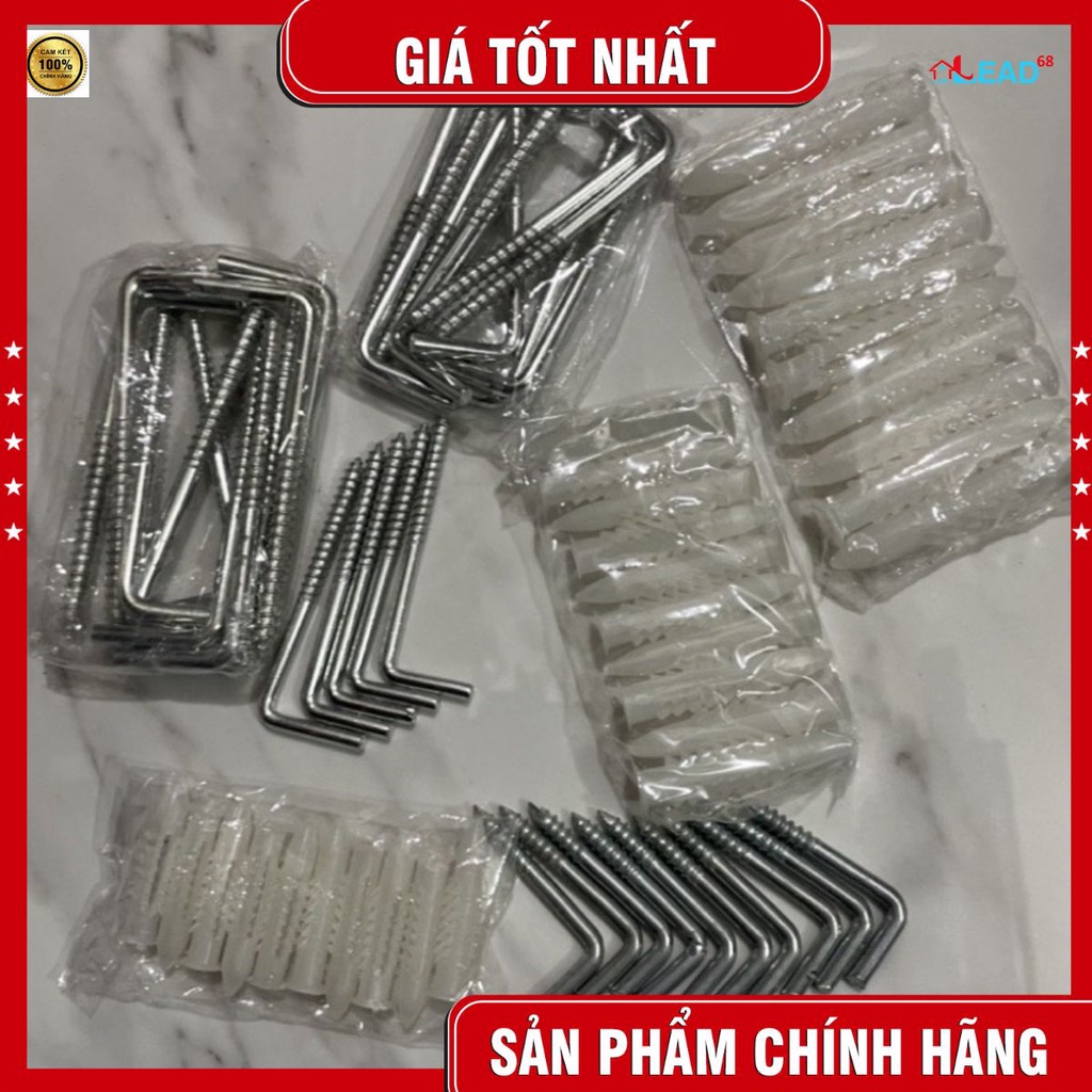 🌟[ TOP BÁN CHẠY ] Móc chữ L kèm nở : móc màn , móc đồ ..(đủ cỡ)💦
