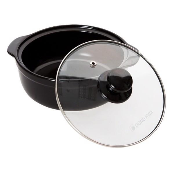 Nồi Đất Sâu Nắp Kính Tiện Dụng 1000ml (Nấu Lẩu, Kho Thịt/Cá)