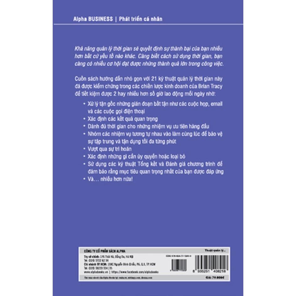 Sách Alphabooks - Thuật Quản Lý Thời Gian