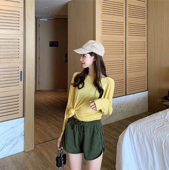 Quần short cotton nữ 4 túi thời trang