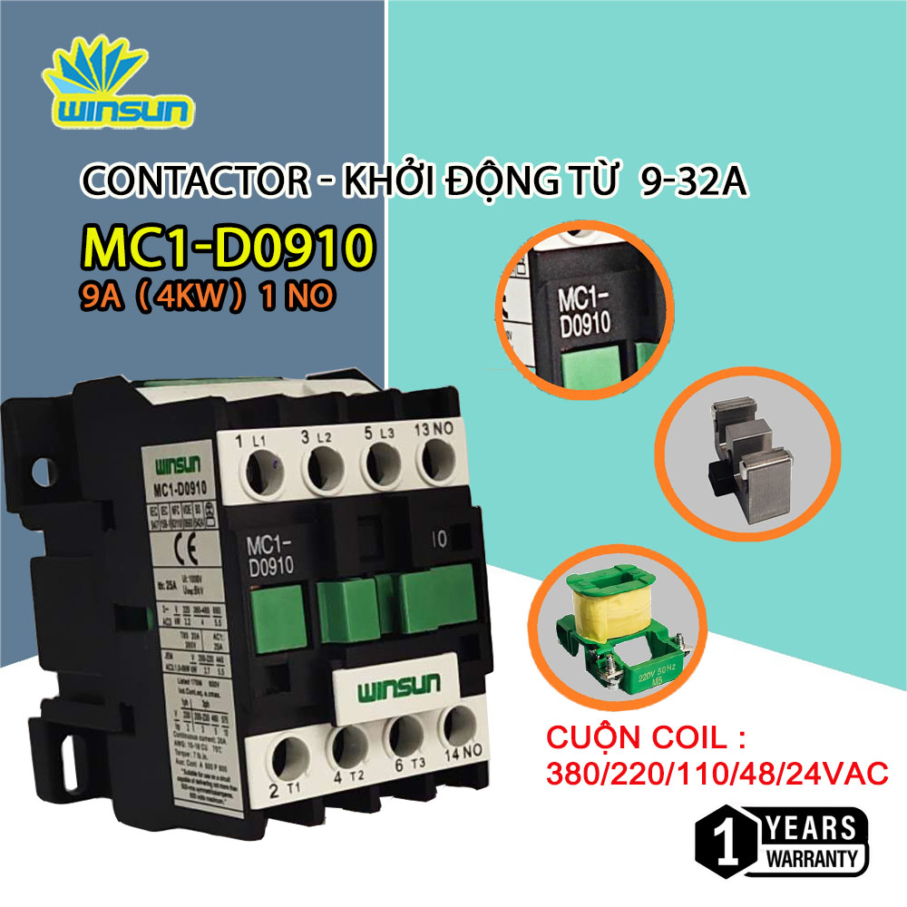 Contactor - Khởi Động Từ 9/12/18/25/32A (winsun)