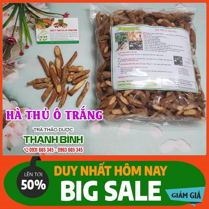 Hà thủ ô trắng 100g - hàng loại 1