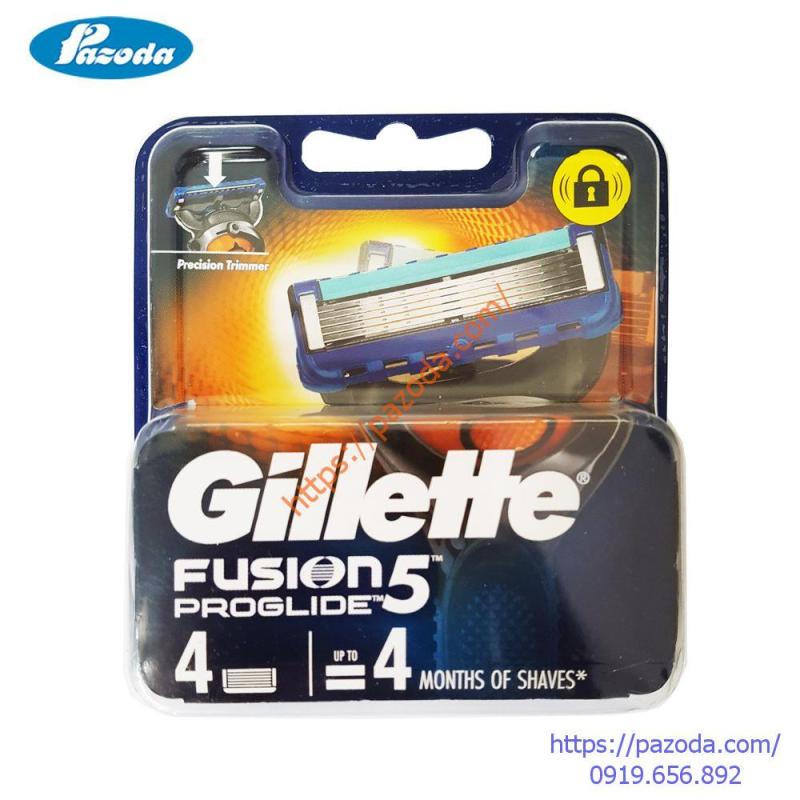 Hộp 4 lưỡi dao cạo râu Gillette Fusion Proglide ( đầu cạo 5 lưỡi kép)