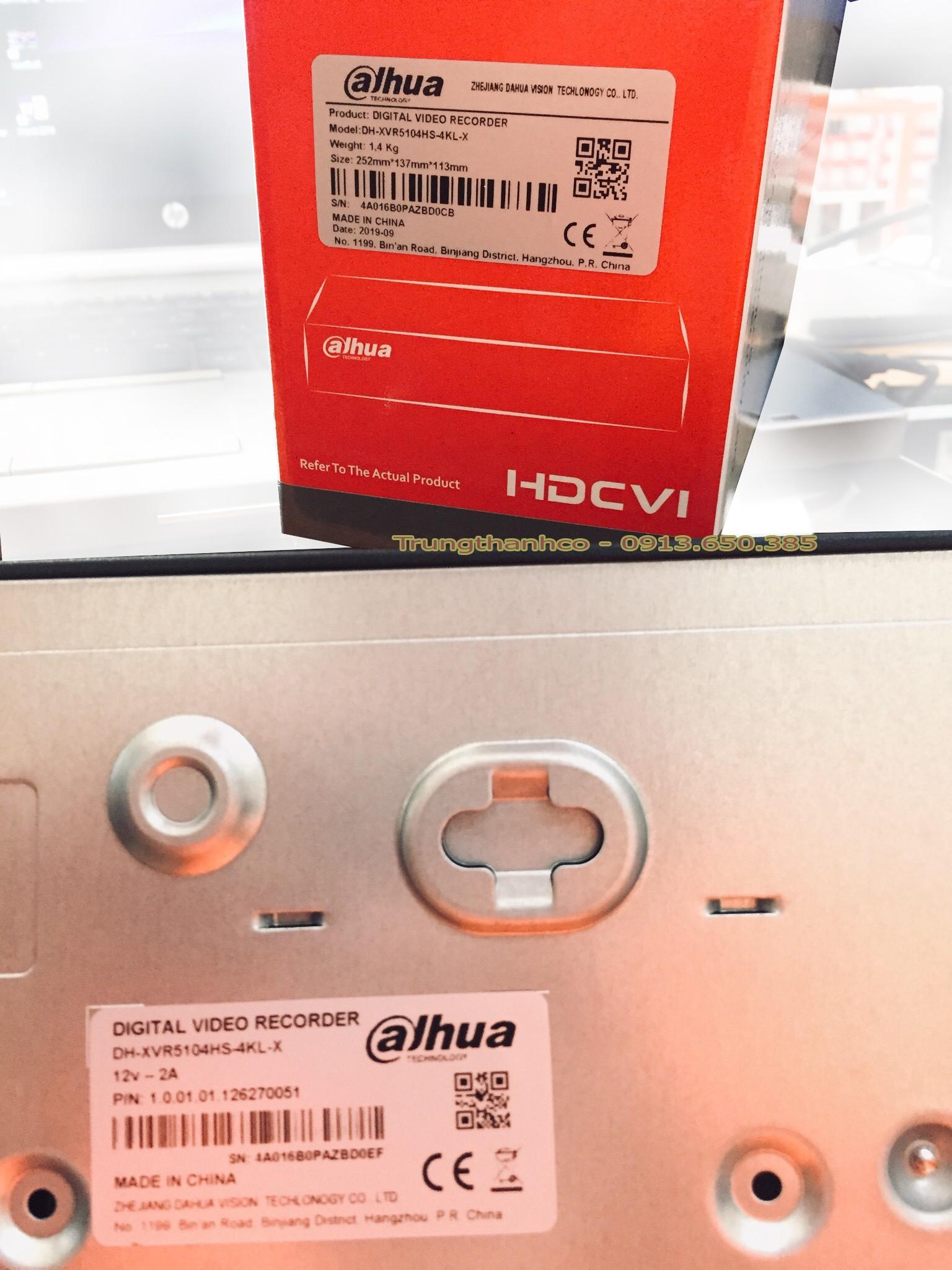 Đầu Camera 4 Mắt Dahua XVR5104HS-4K-X-Quốc Tế