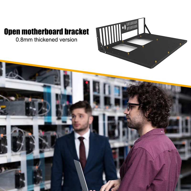 Mining Frame Mining ETH Motherboard Bracket Thickened Bitcoin Mining Rig Case Support ITX/ Mini ATX for 8 GPU