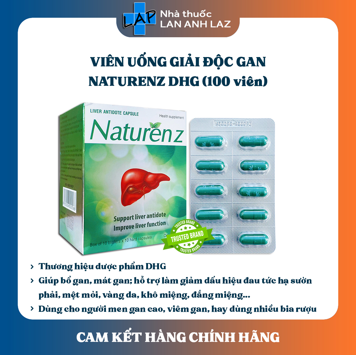 Naturenz - hỗ trợ tăng cường chức năng gan.
