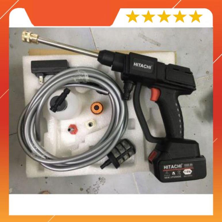 [BẢO HÀNH 12 THÁNG] MÁY RỬA XE HITACHI 199V PIN SẠC CỰC MẠNH
