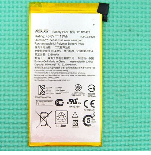 Pin Asus ZenFone Z170CG (C11P1429 / ZENPAD C 7.0 / 1A022A / P01Y / 1B014A / 3230~3450mAh)
