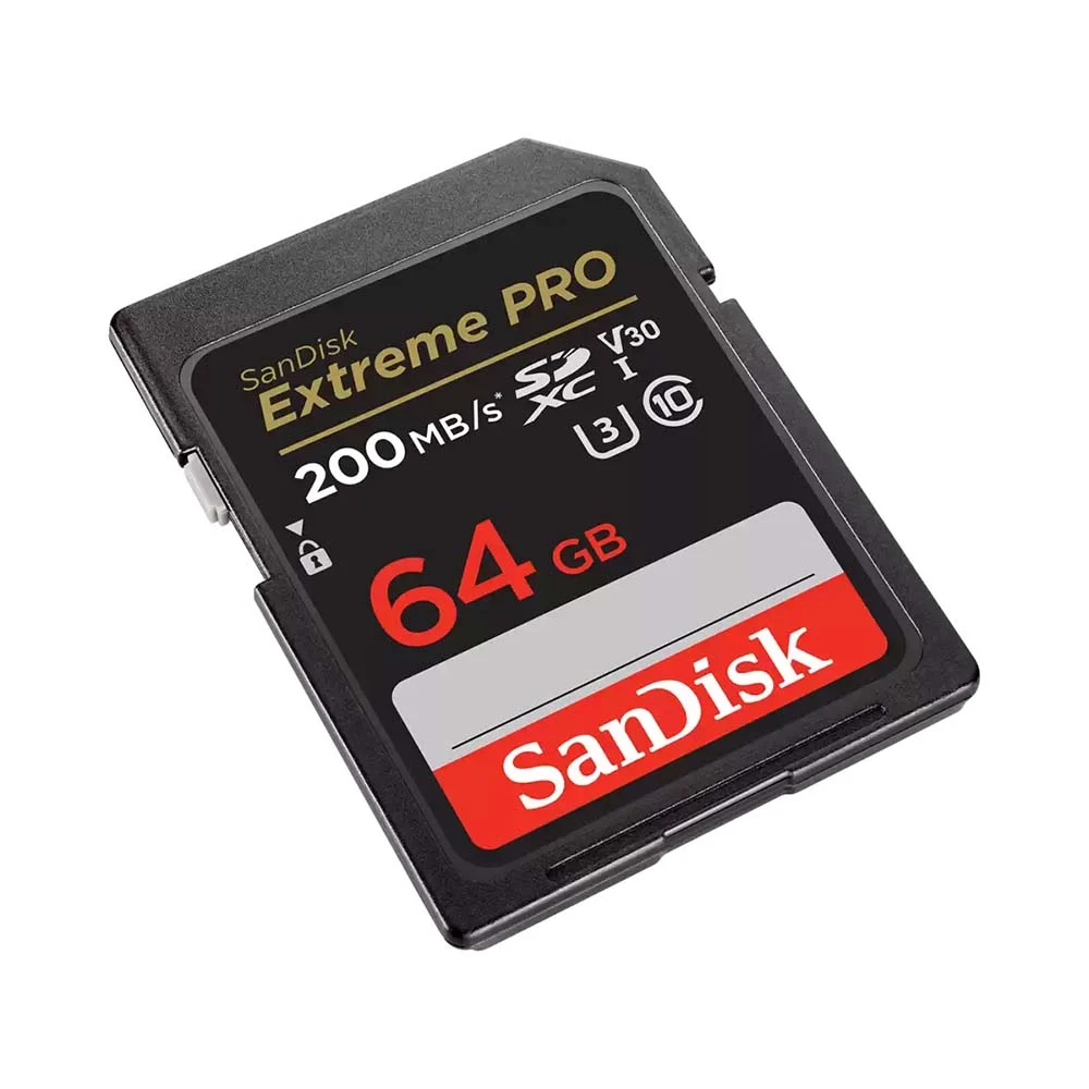 Thẻ nhớ Máy ảnh SDXC SanDisk Extreme Pro 64GB UHS-I U3 4K V30 R200MB/s W90MB/s (Đen) - Nhất Tín Computer