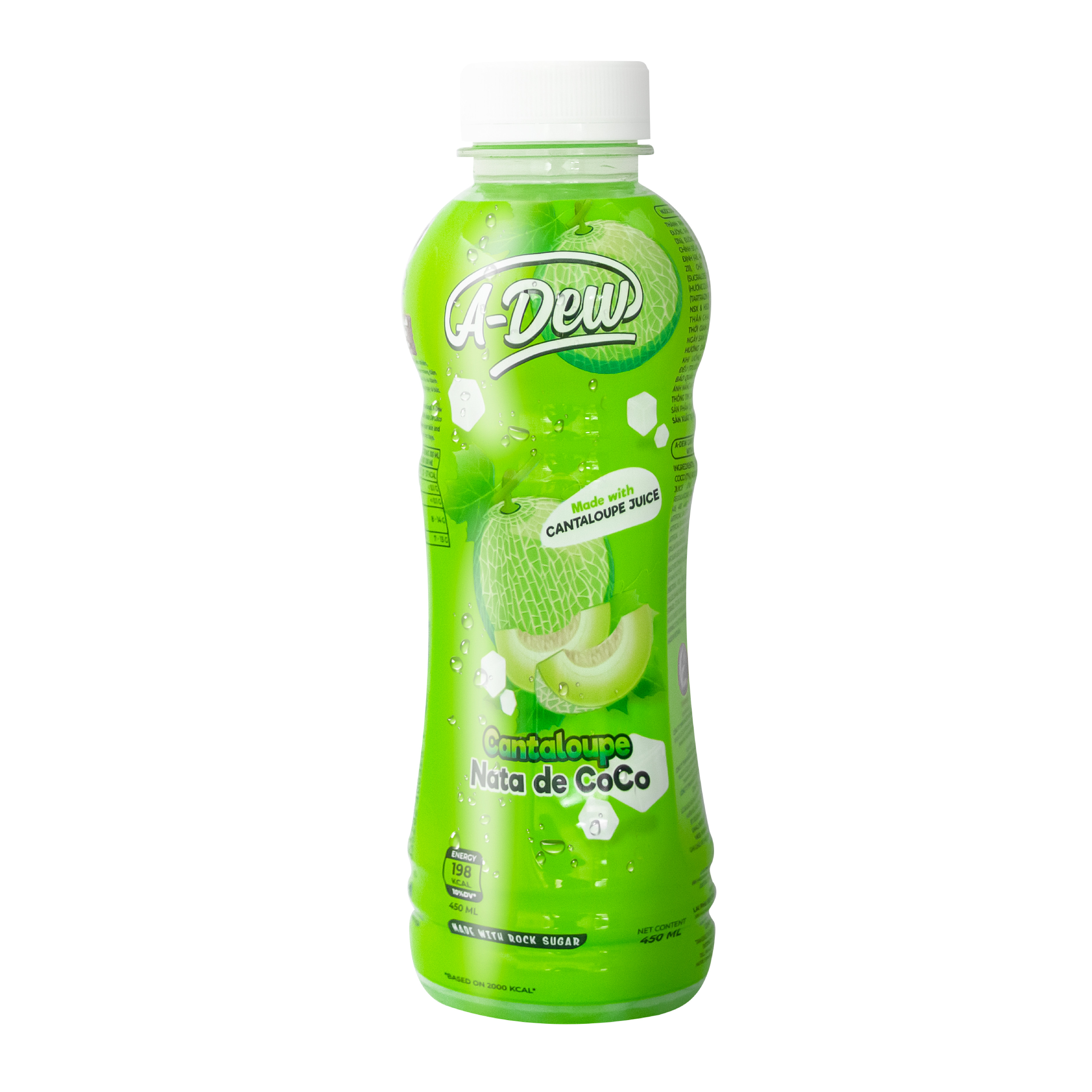 Nước Dưa Lưới Thạch Dừa A-Dew 450ml - Lốc 6 Chai