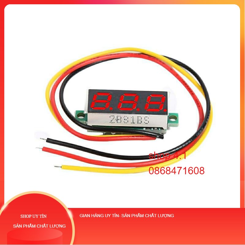 Đồng Hồ Đo Điện Áp Mini 0.28 Inch Dc 0-100v 3 Dây