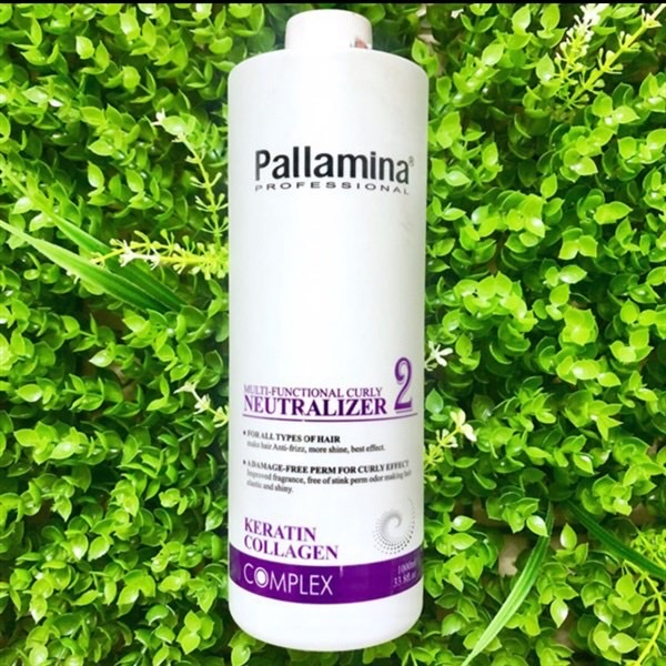 Cặp thuốc uốn tóc Pallamina Collagen (uốn nóng) 1000mlx2