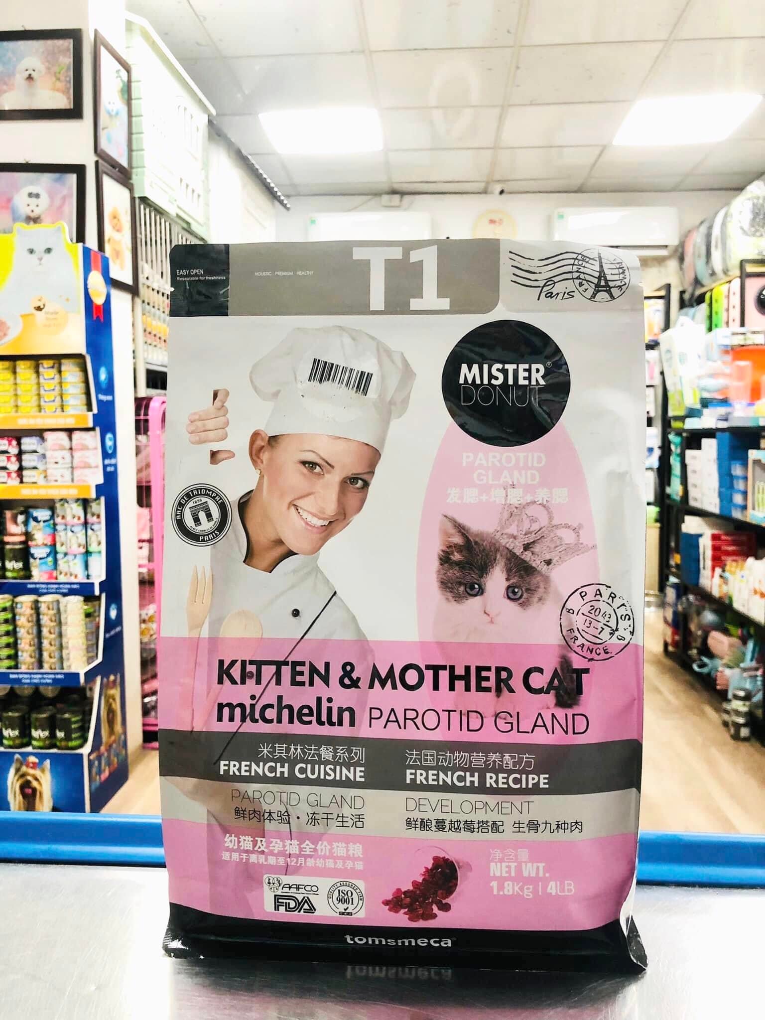 Thức ăn cao cấp dành riêng cho mèo Mister Donut