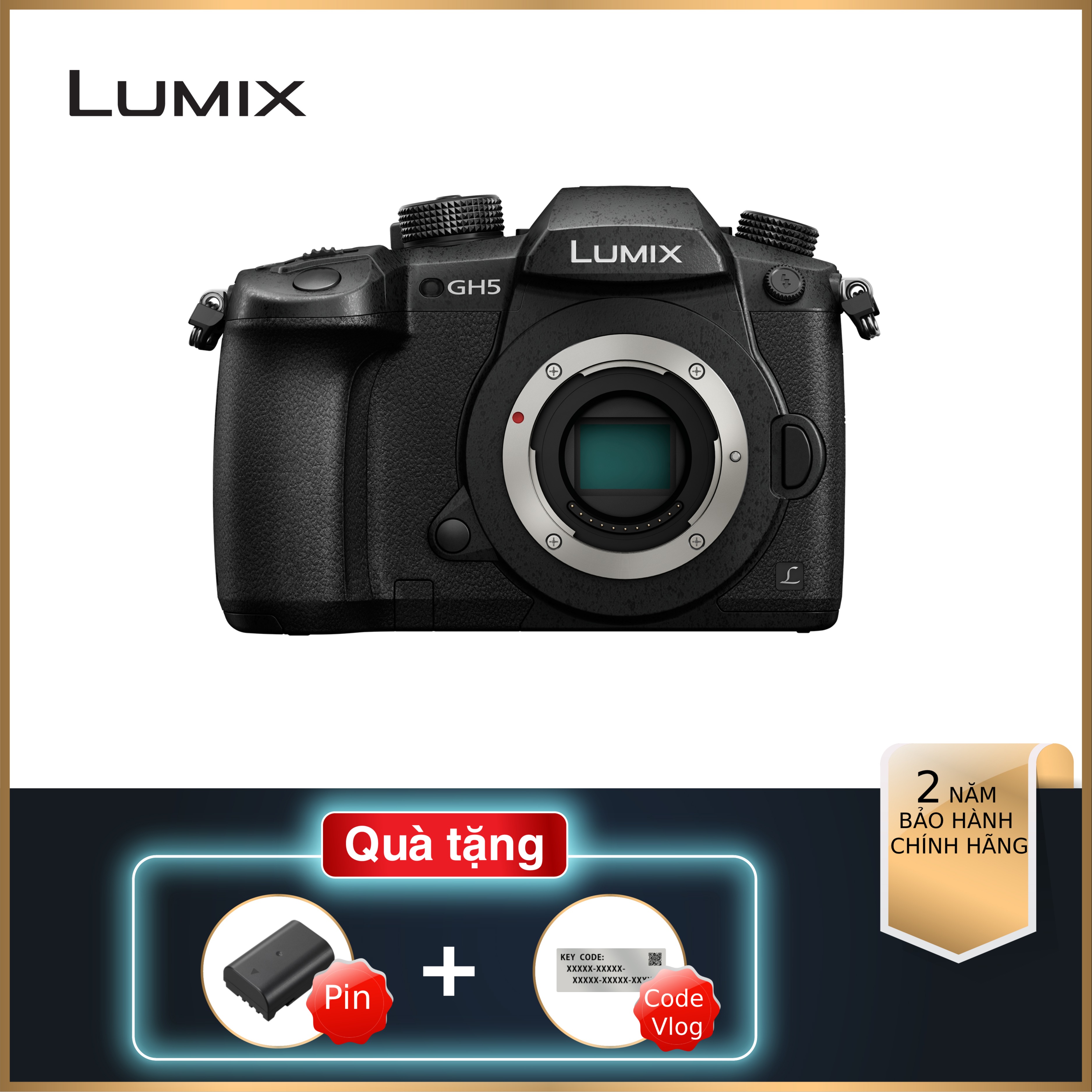 Máy ảnh Panasonic Lumix GH5 siêu phẩm bóng đêm quay phim chuyên nghiệp