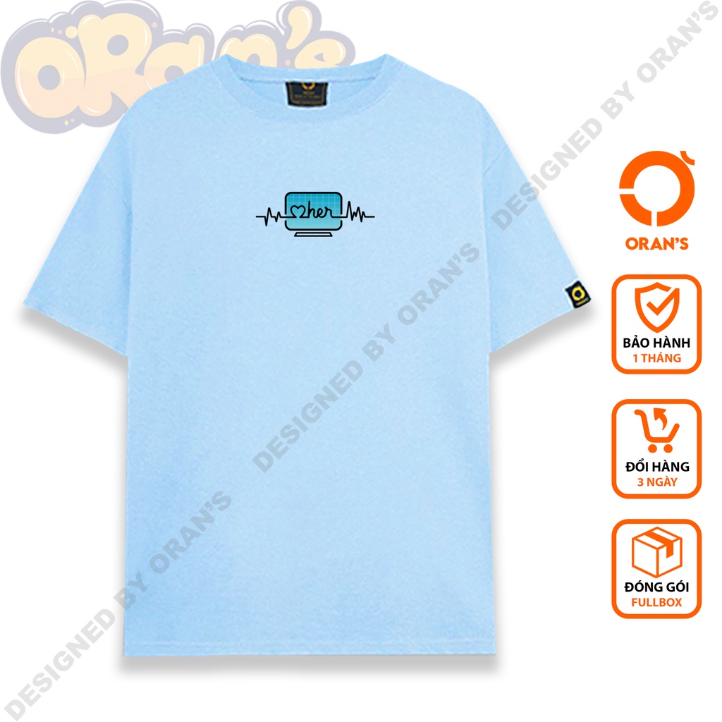 Áo đôi ORAN'S nhịp tim basic chất cotton 4C, FULLBOX - ORANS Valentine
