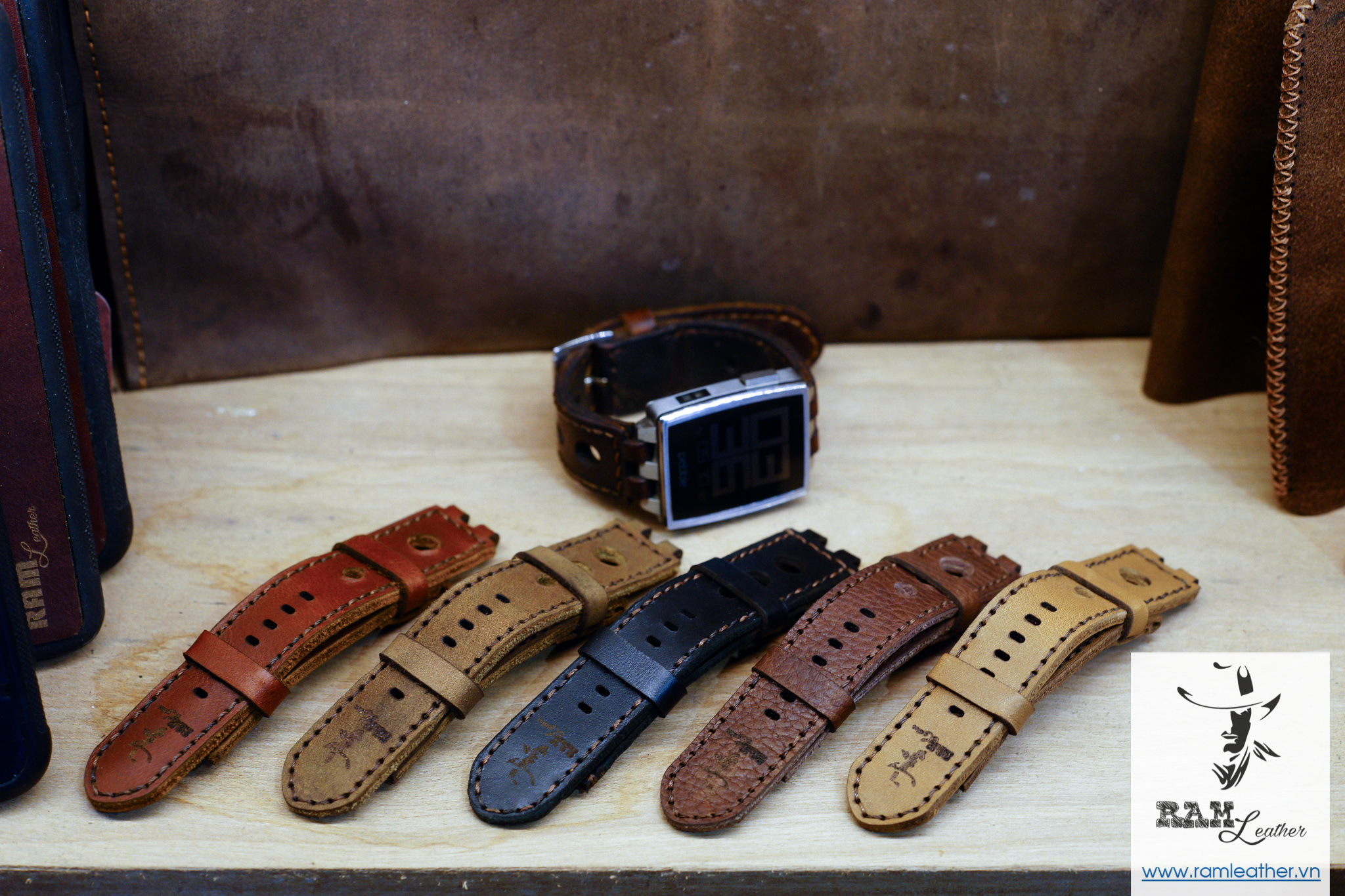 WATCH STRAPS DOUBLE COW LEATHER REAL