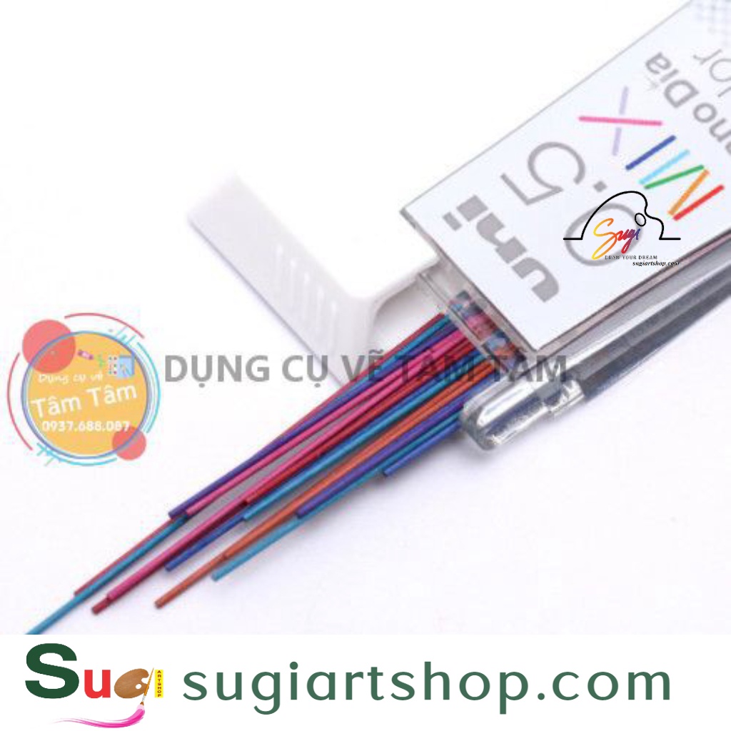 -Ruột chì màu UNI NANO DIA COLOR 0.5MM-
