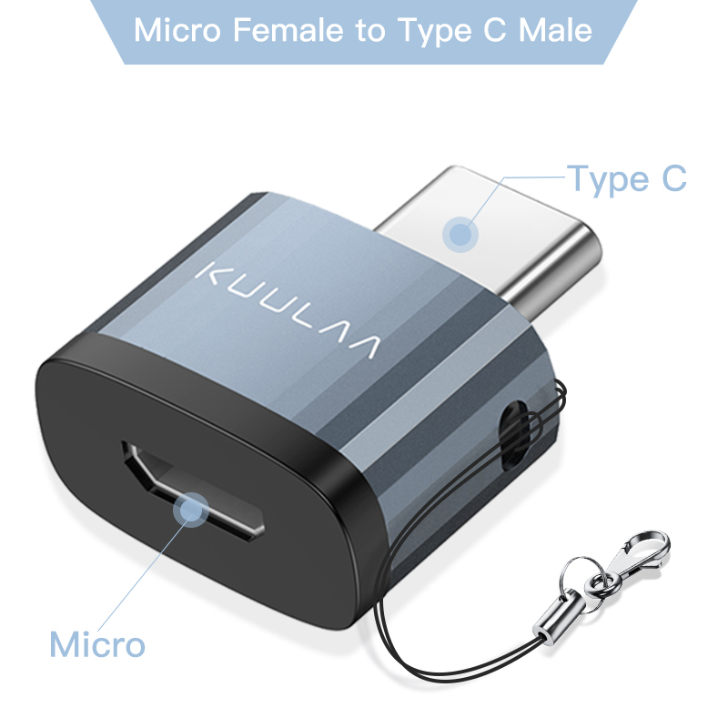 KUULAA USB to USB Type C OTG Adapter Micro to Type C OTG Adapter USB OTG Connector Micro USB asd