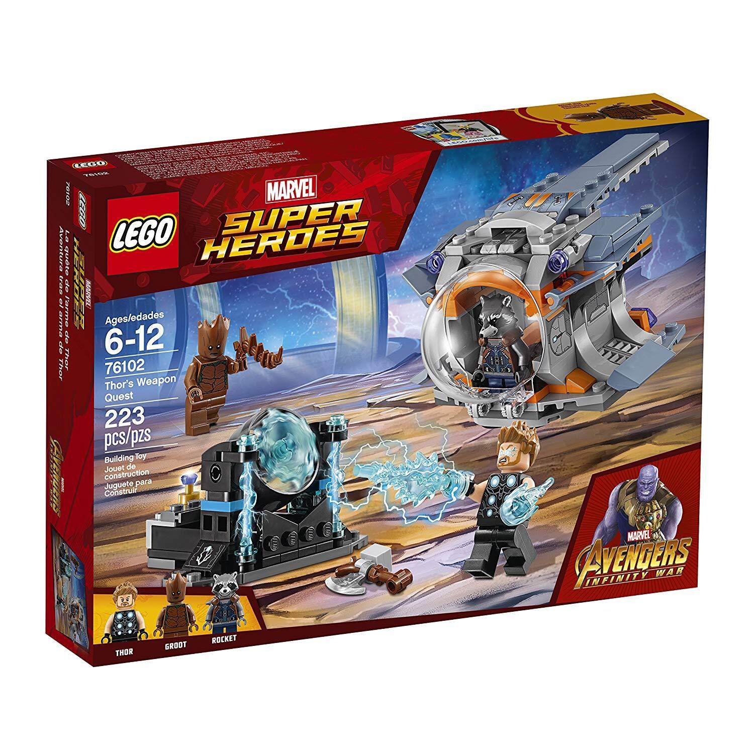 LEGO 76102 Marvel Super Heroes Avengers: Infinity War Thor’s Weapon Quest 223pcs 6+ lego lắp ráp khổng lồ