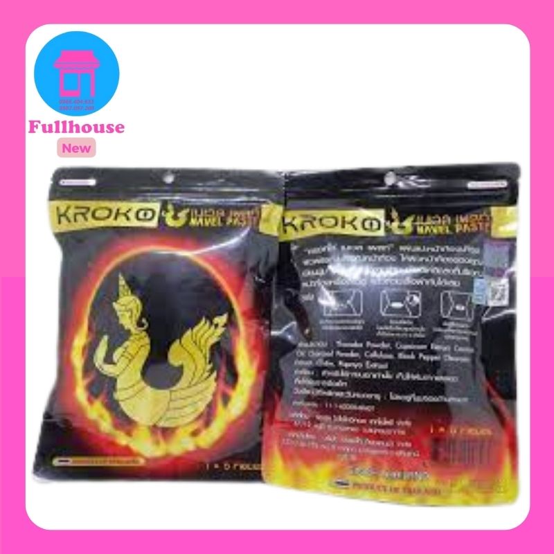 [FreeShip+Quà] Miếng Dán Giảm Mỡ, Miến Dán siêu Tan Mỡ Bụng Kroko Detox Thái Lan (Gói 5 Miếng)