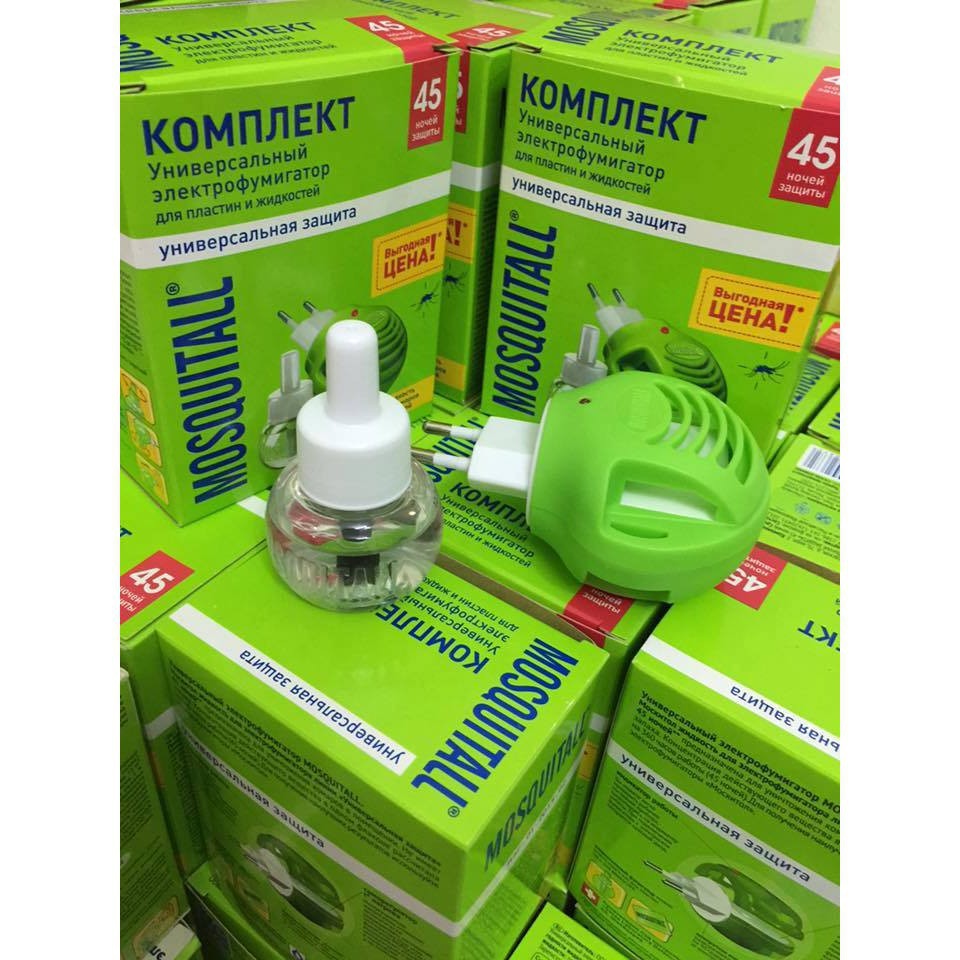 Máy đuỗi muỗi Mosquitall Nga (có kèm tinh dầu)