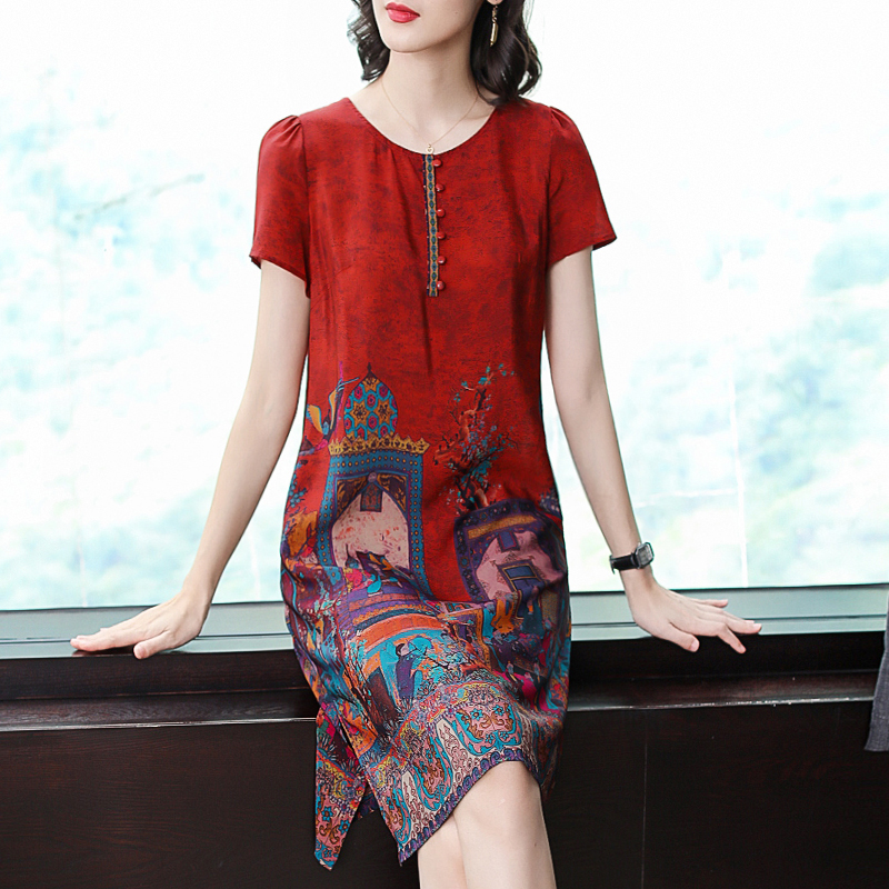 Váy Trung Niên Phong Cách Quý Cô Sang Chảnh VH88 - Hàng Quảng Châu Cao Cấp