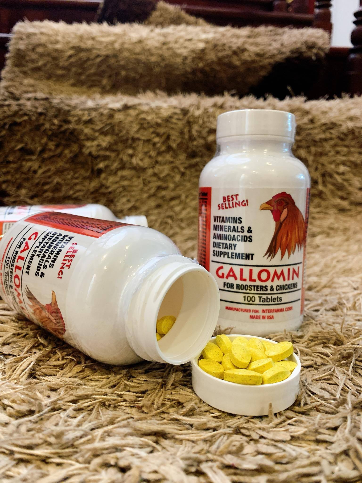 Gallomin - Thuố.c tăng cơ cho gà tách lẻ 50 viên