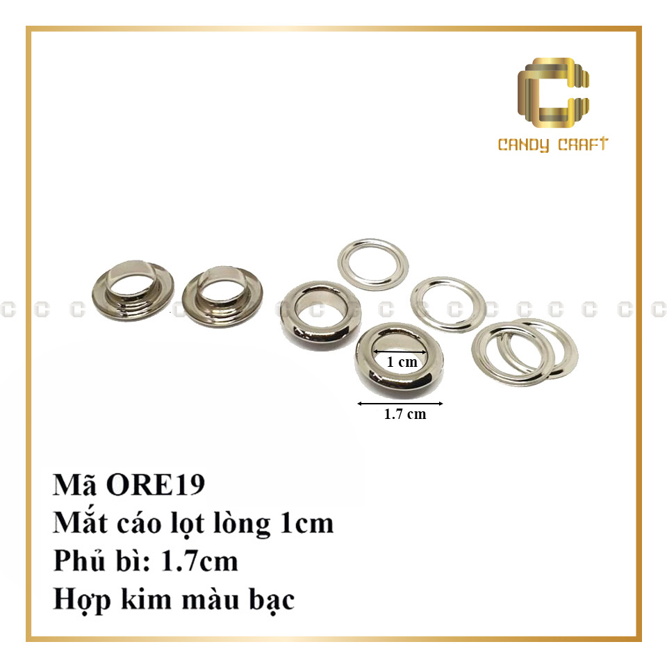Mắt cáo 1 mặt tán (dùng cối đóng 1 bịch 10 bộ) - phụ kiện làm túi xách