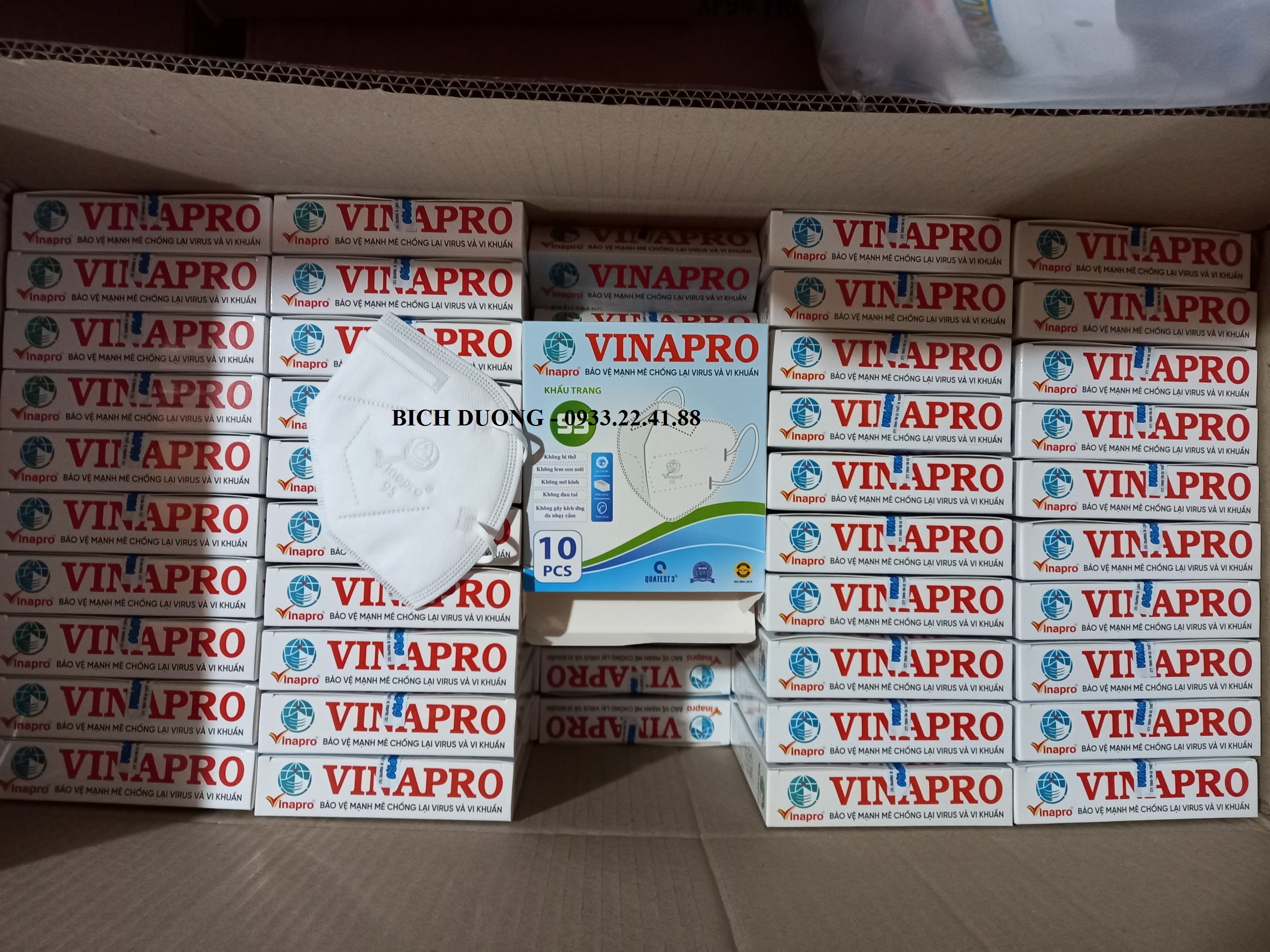 Khẩu trang kháng khuẩn N95 VINAPRO (10 cái/ hộp)