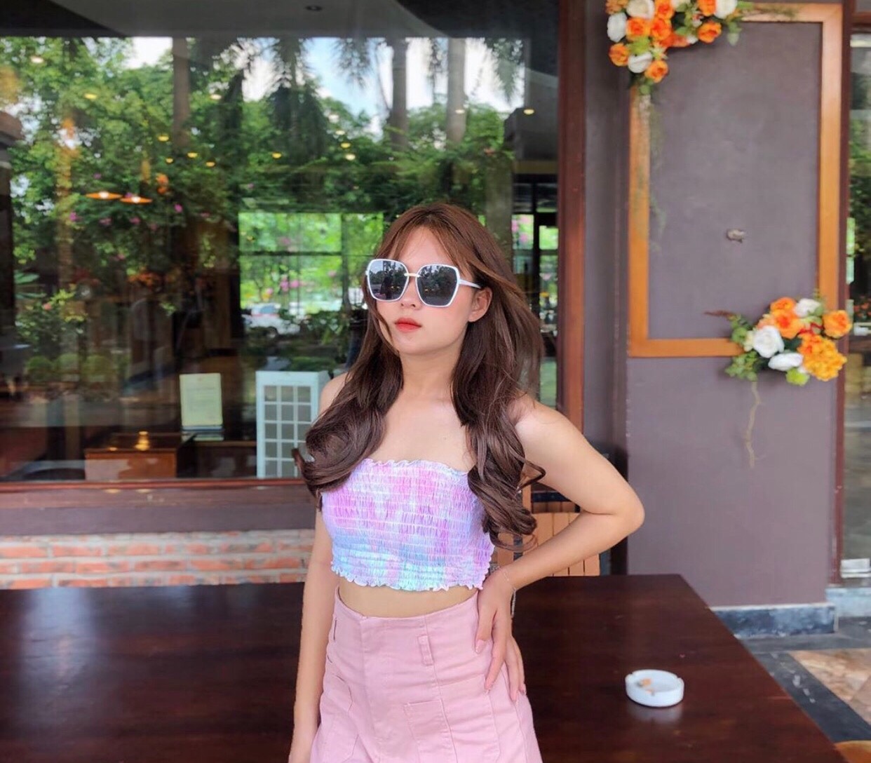 [HCM]Áo ống nữ áo ống nhún thun nữ áo ống croptop áo ống nữ loang màu  cực xinh (kèm ảnh thật)