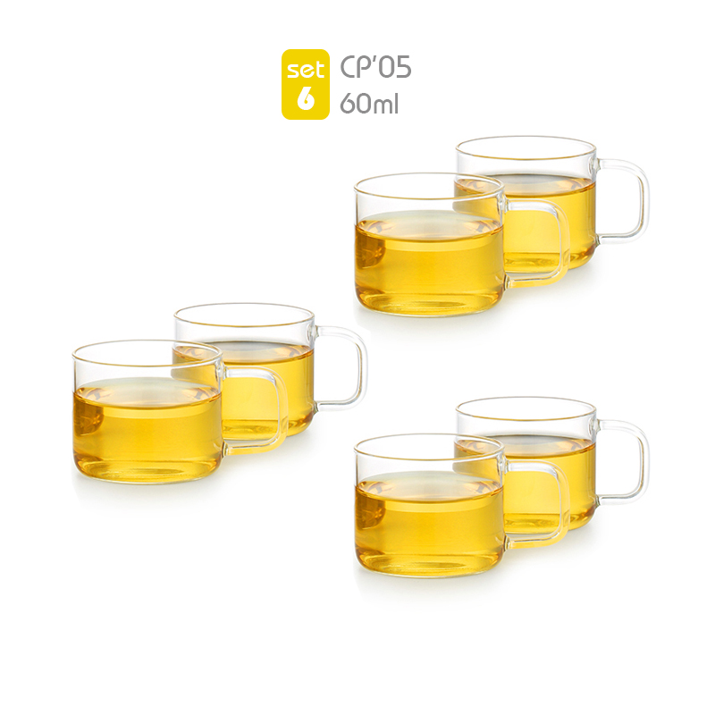 Bộ tách trà thủy tinh Samadoyo mini CP05/6 60mL