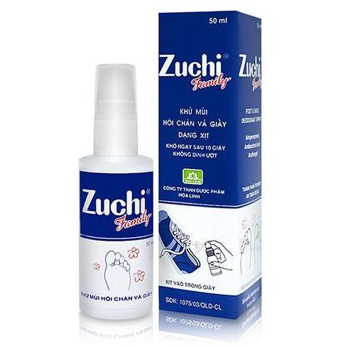 [HCM]Xịt Khử Mùi Hôi Chân Và Giày Zuchi Family chai 50ml