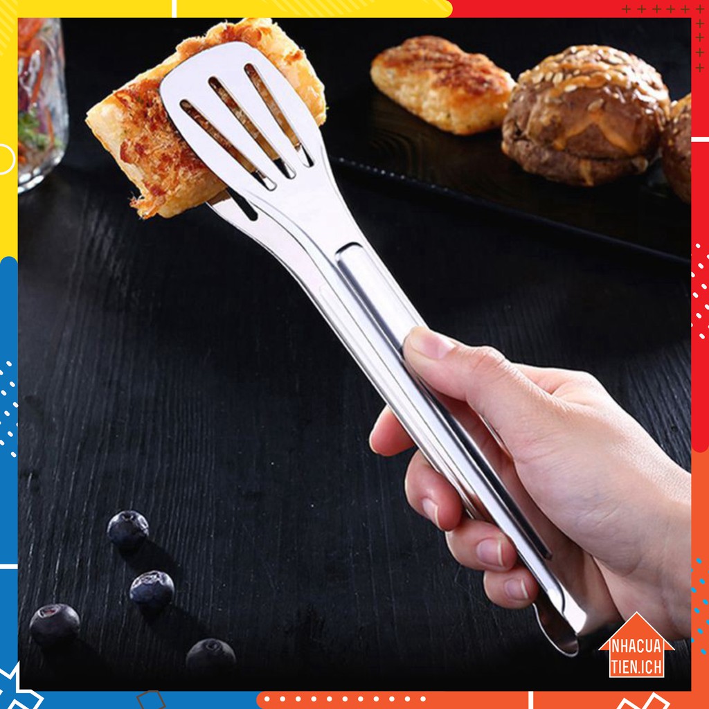 Kẹp inox gắp thức ăn, gắp đá gắp đồ nóng