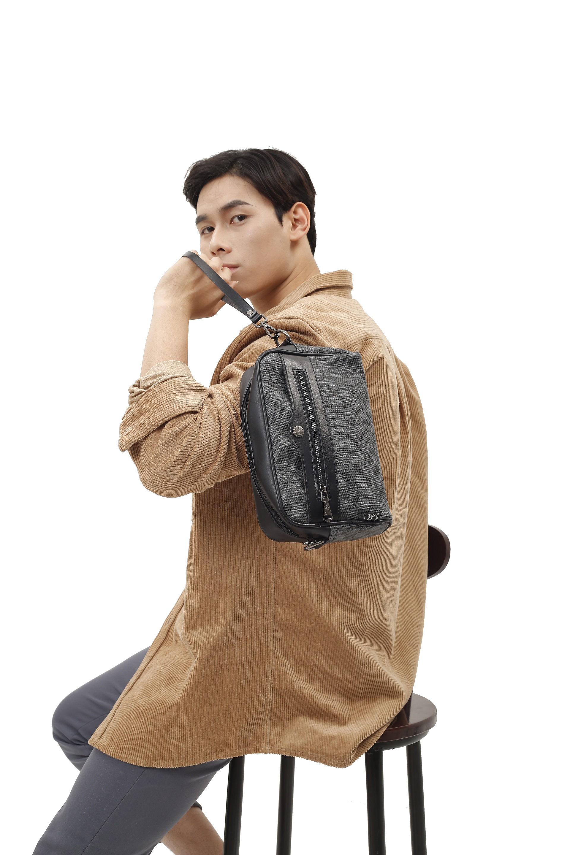 Túi đeo chéo Damier Three-Box chính hãng - MS5707