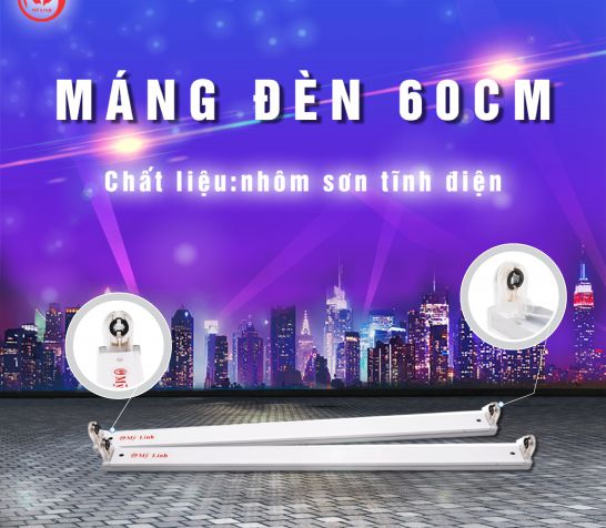 MÁNG ĐÈN TUÝP LED SƠN TĨNH ĐIỆN 120CM 60CM