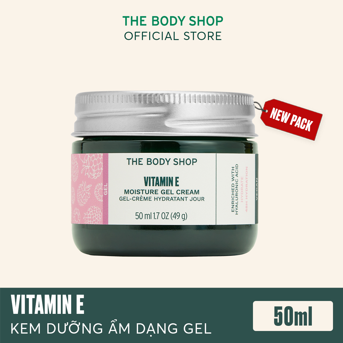 Kem dưỡng ẩm dạng gel The Body Shop Vitamin E Gel Moisture Cream 50ml