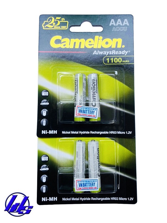 Pin sạc AAA Camelion AlwaysReady 1100mAh - Combo 4 viên