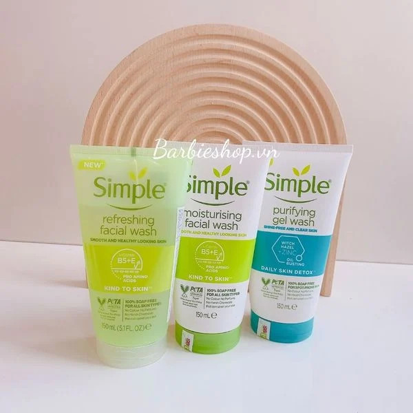 Sữa Rửa Mặt Simple Refreshing Facial Wash [150ml - 50ml]