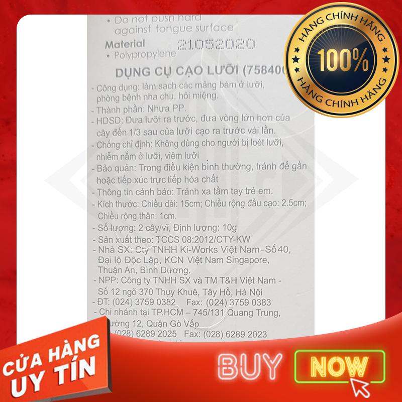 [HCM]Dụng cụ cạo lưỡi ASAHI - 2 cây