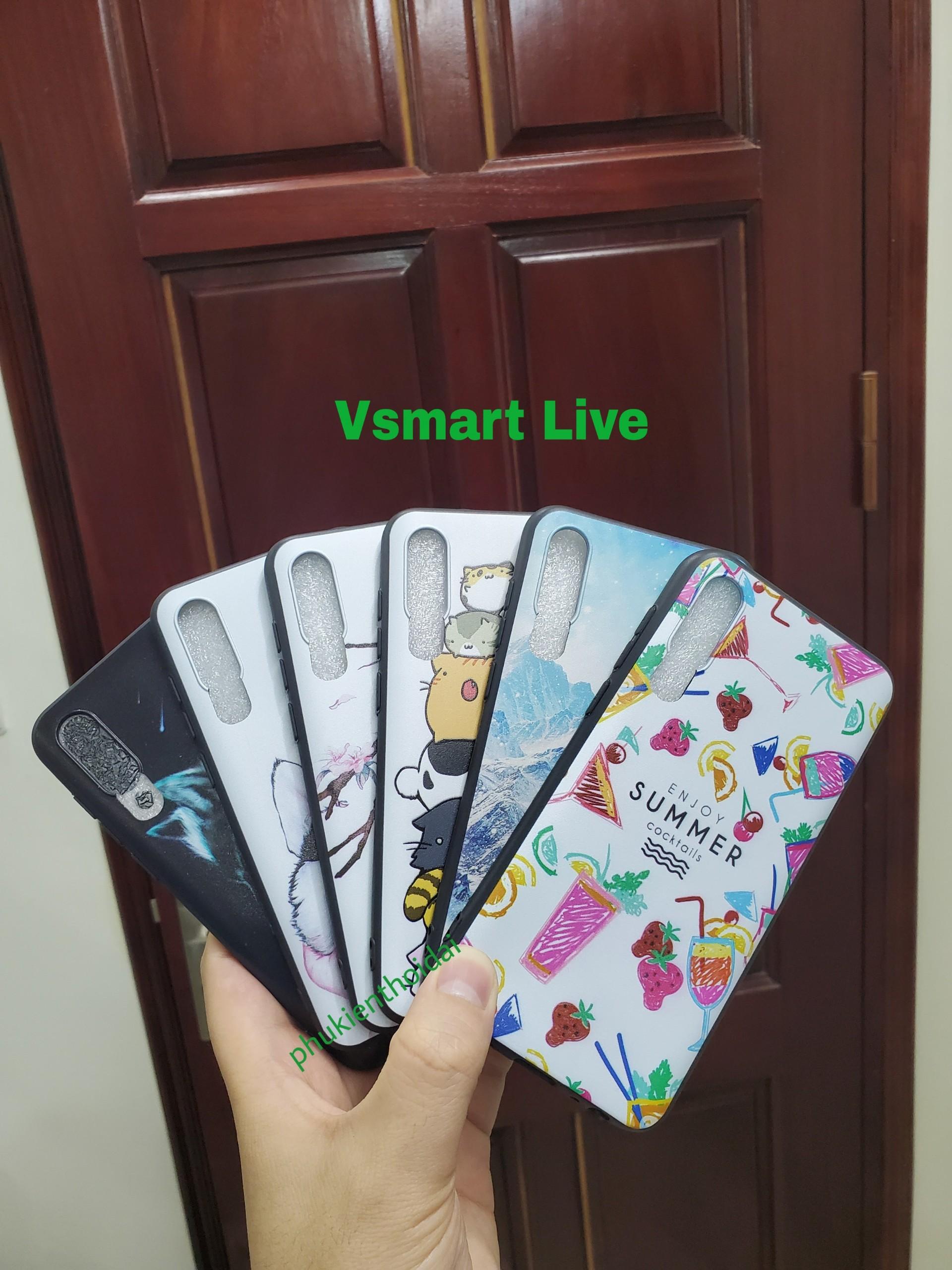 Ốp lưng in 3D cho Vsmart Live dẻo TPU chất đẹp ( đã khoét camera )