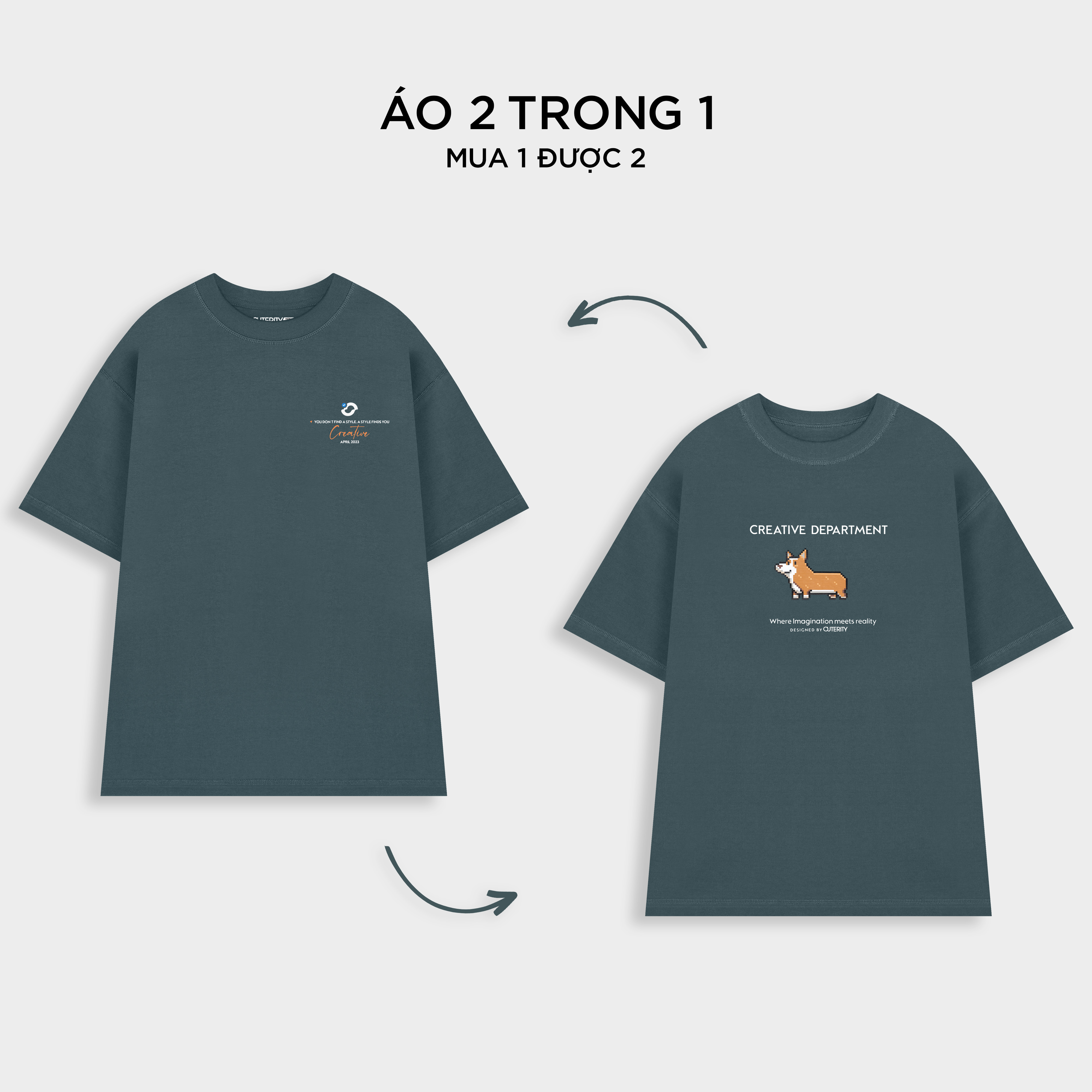 Áo thun 2 mặt nam nữ unisex Outerity Double Tee Collection