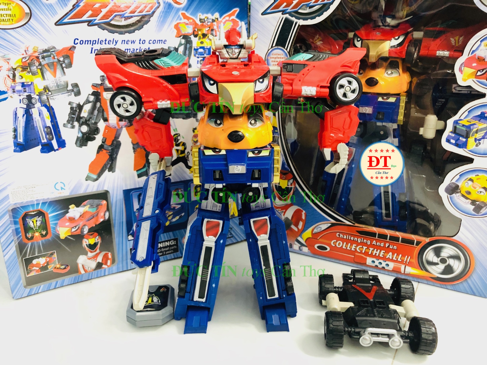 ĐỒ CHƠI LẮP RÁP ROBOT SIÊU NHÂN CƠ ĐỘNG BIẾN 3 XE