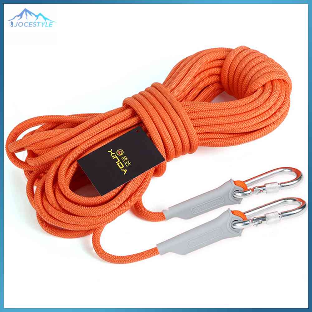 Mountain Carabiner Lanyard Rope Outdoor Rock Safety Climbing Camping Rope 10m Portable Parts