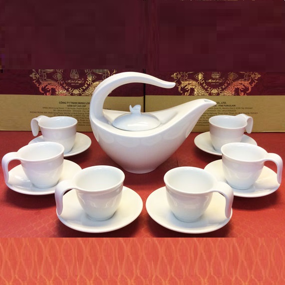 Bộ ấm trà gốm sứ minh long anh vũ 0.7l - bộ ấm trà gốm sứ minh long