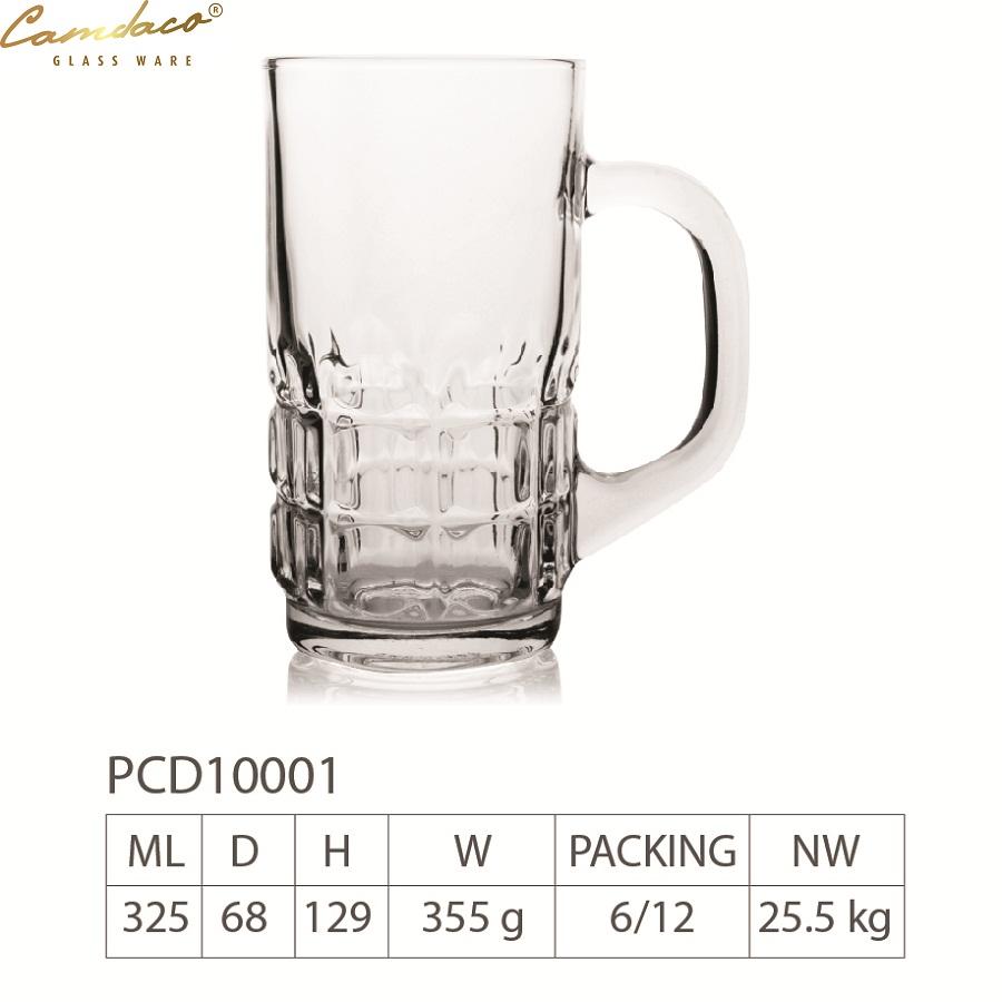 Bộ 12 Ly Thủy Tinh Có Quai Uống Cà Phê 325ML - CẨM ĐẠT