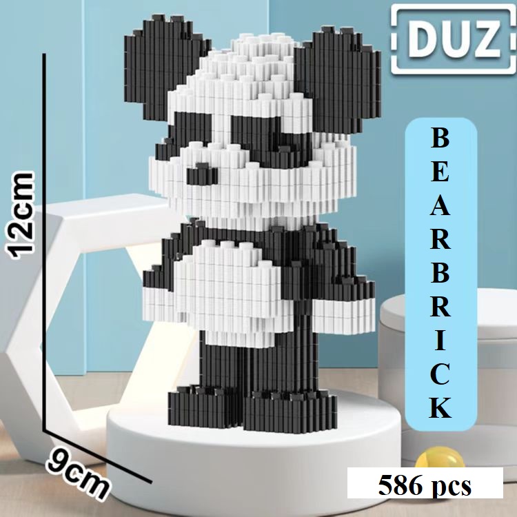 Đồ chơi mô hình lắp ráp Gấu Bearbrick 3D size 12cm lắp ráp xếp hình bear