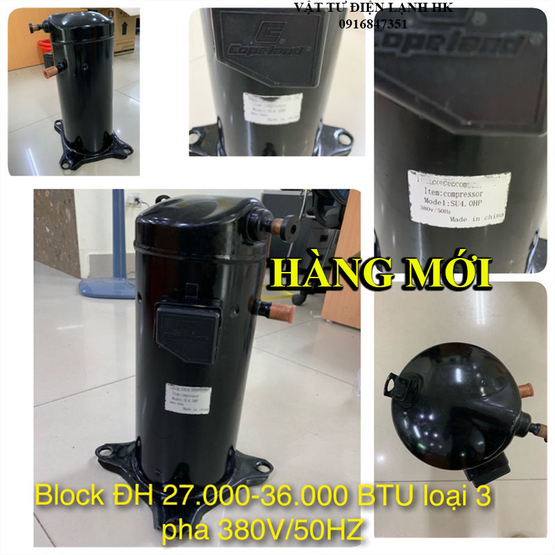 Block điều hòa 3-4hp 27000-36000btu 3 pha 380v bloc lốc máy lạnh zr47 - máy nén điều hoà tốt
