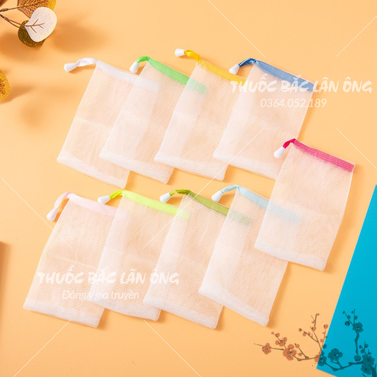 Túi lưới tạo bọt xà bông, túi đựng xà phòng tắm cao cấp - Lãn Ông