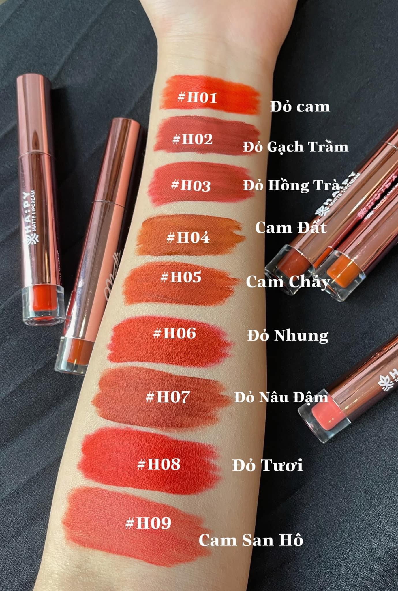 [ MUA 1 TẶNG 1 ] Son kem lì Happy Matte Lipcream